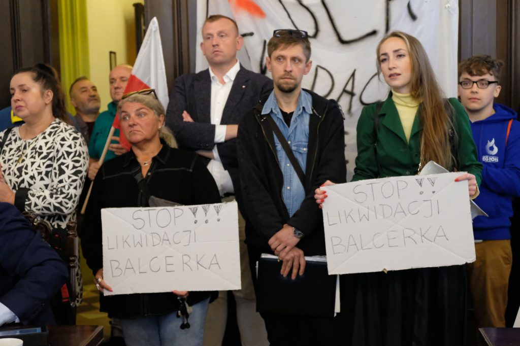 Protestujący handlarze w rzeszowskim ratuszu