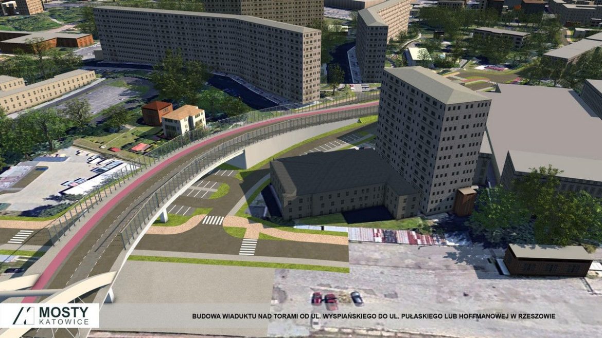 Projekt wiaduktu, który rozpoczynać ma się na osiedlu Pułaskiego w Rzeszowie