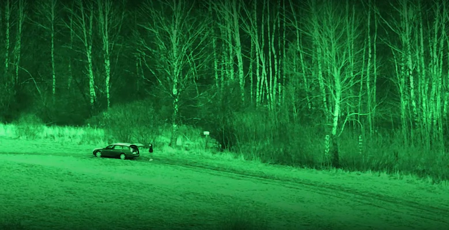 Zdjęcie z drona bieszczadzkiego oddziału straży granicznej