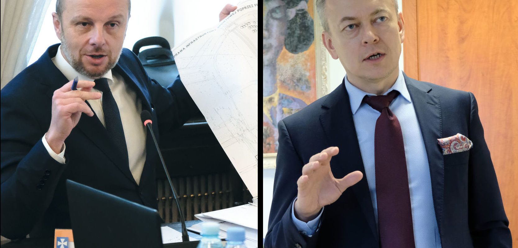 Z lewej obecny prezydent Rzeszowa. Z prawej profesor Politechniki Rzeszowskiej, kandydat na prezydenta Rzeszowa