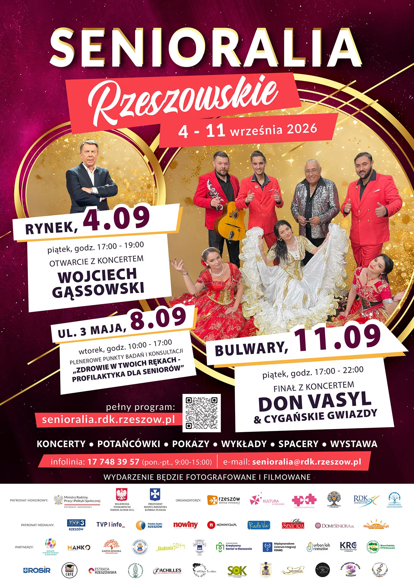 Ruszają Senioralia Rzeszowskie! W piątek na Rynku wystąpi Wojciech Gąssowski