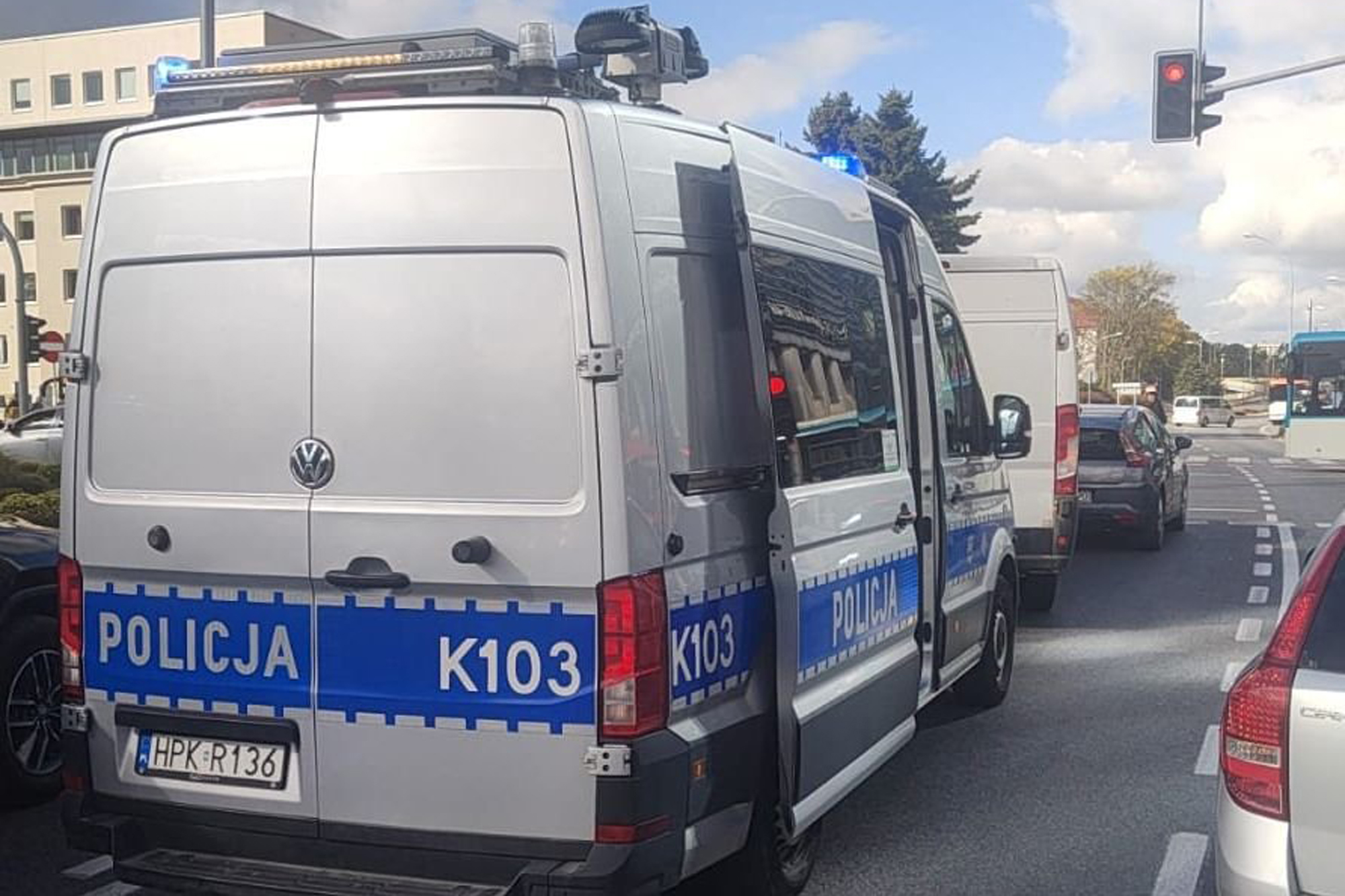 Wypadek na Rondzie Dmowskiego w Rzeszowie